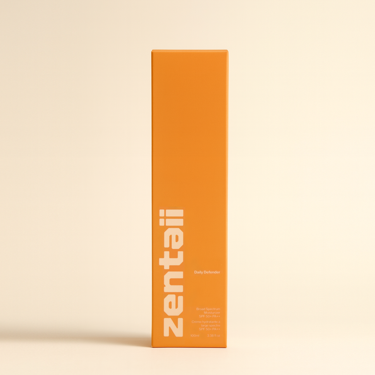 Zentaii Daily Defender SPF50+ PA++++ moisturiser, sunscreen for dark skin no white cast