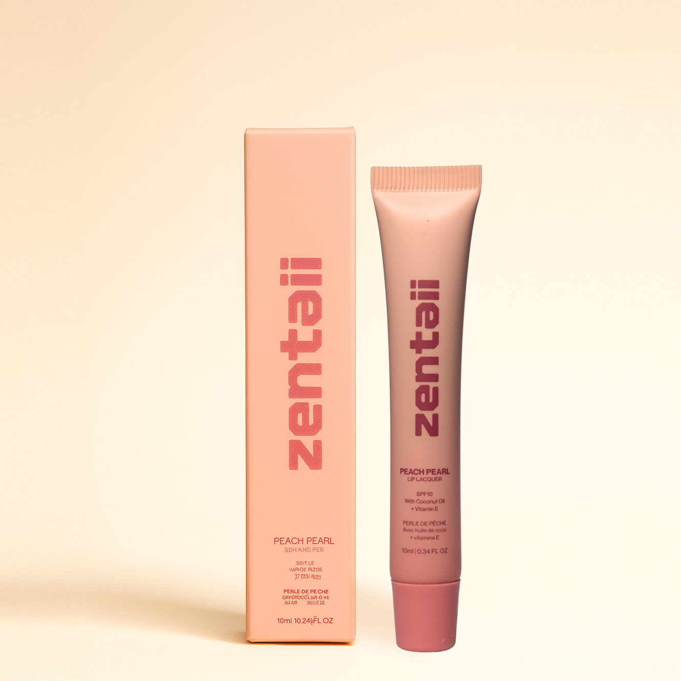 Zentaii Peach Pearl Lip Lacquer