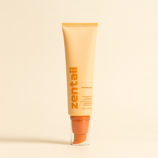 Zentaii Daily Defender SPF50+ PA++++ moisturiser, sunscreen for dark skin no white cast